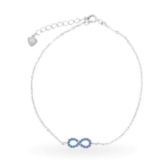 Pulsera Infinito Azul (Plata 925)
