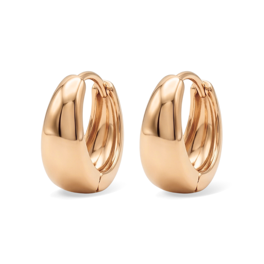 Argollas Huggie de Gota Esculpida